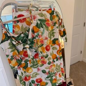 Cynthia Rowley Citrus Floral Skirt Set